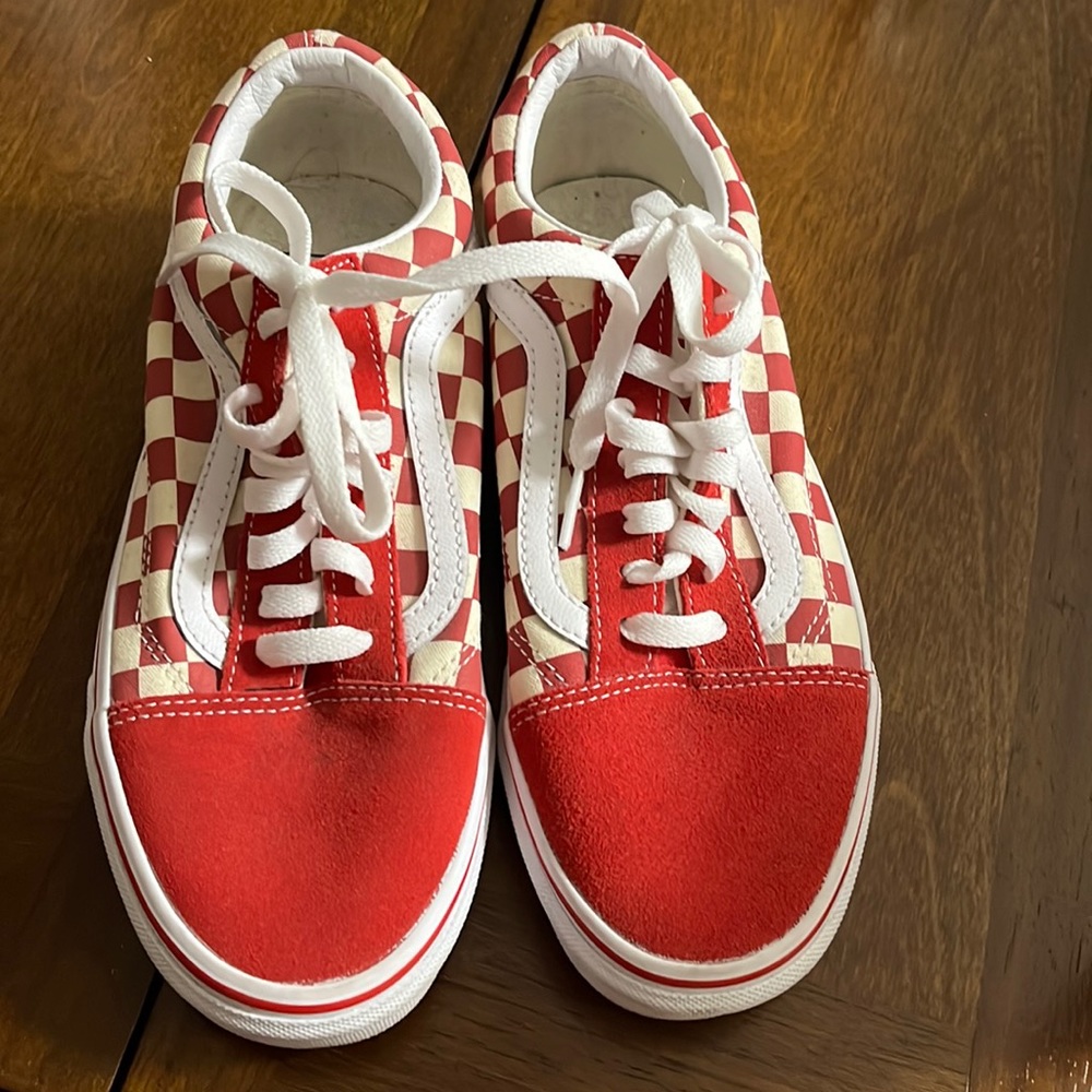 Red & white Vans